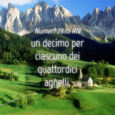 Picture 04 - Numeri 29:15 RIV - un decimo per ciascuno dei quattordici - Bible Verse Picture