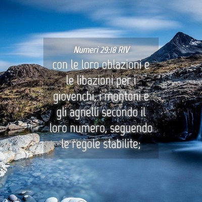 Picture 04 - Numeri 29:18 RIV - con le loro oblazioni e le libazioni per i - Bible Verse Picture