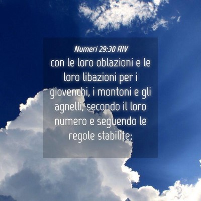 Picture 04 - Numeri 29:30 RIV - con le loro oblazioni e le loro libazioni per i - Bible Verse Picture
