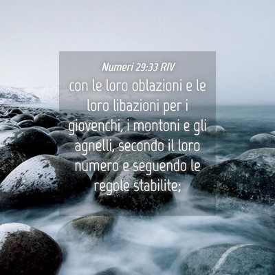 Picture 04 - Numeri 29:33 RIV - con le loro oblazioni e le loro libazioni per i - Bible Verse Picture