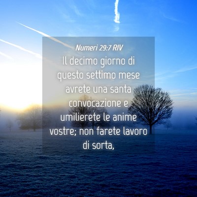 Picture 04 - Numeri 29:7 RIV - Il decimo giorno di questo settimo mese avrete - Bible Verse Picture