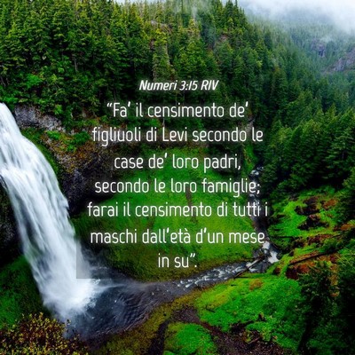Picture 04 - Numeri 3:15 RIV - “Fa’ il censimento de’ figliuoli di Levi - Bible Verse Picture