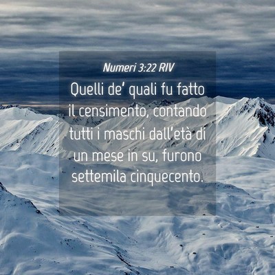 Picture 04 - Numeri 3:22 RIV - Quelli de’ quali fu fatto il censimento, - Bible Verse Picture