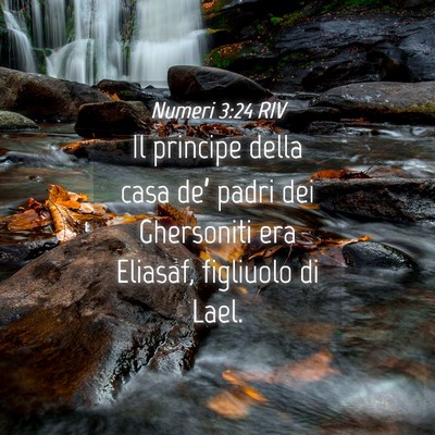 Picture 04 - Numeri 3:24 RIV - Il principe della casa de’ padri dei Ghersoniti - Bible Verse Picture