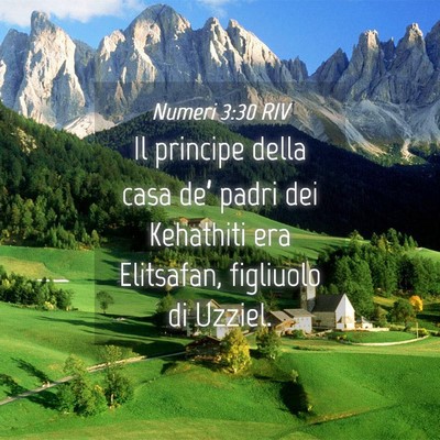 Picture 04 - Numeri 3:30 RIV - Il principe della casa de’ padri dei Kehathiti - Bible Verse Picture