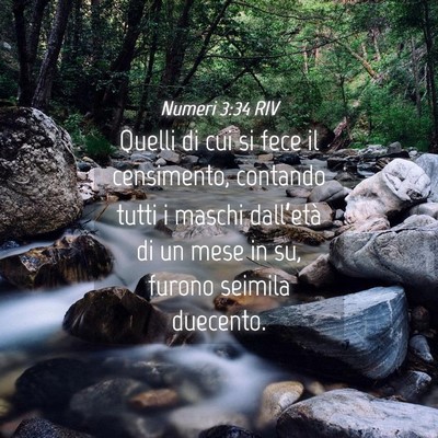 Picture 04 - Numeri 3:34 RIV - Quelli di cui si fece il censimento, contando - Bible Verse Picture