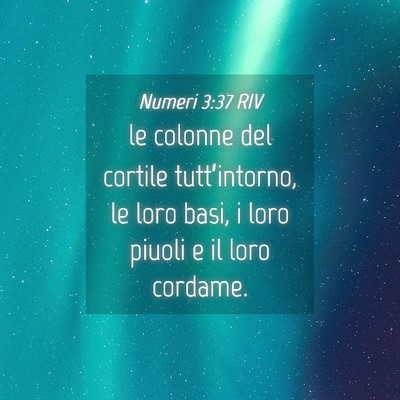 Picture 04 - Numeri 3:37 RIV - le colonne del cortile tutt’intorno, le loro - Bible Verse Picture