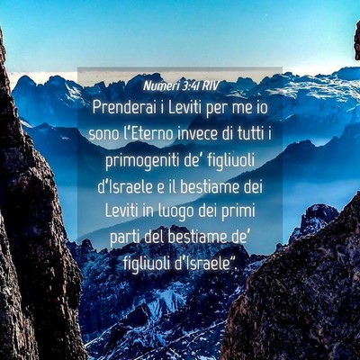 Picture 04 - Numeri 3:41 RIV - Prenderai i Leviti per me io sono l’Eterno - Bible Verse Picture