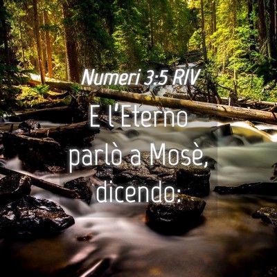 Picture 04 - Numeri 3:5 RIV - E l’Eterno parlò a Mosè, - Bible Verse Picture