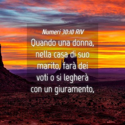 Picture 04 - Numeri 30:10 RIV - Quando una donna, nella casa di suo marito, farà - Bible Verse Picture