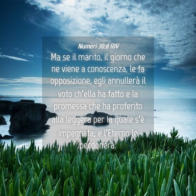 Picture 04 - Numeri 30:8 RIV - Ma se il marito, il giorno che ne viene a - Bible Verse Picture