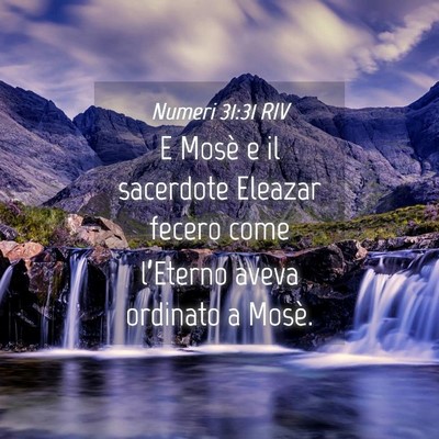 Picture 04 - Numeri 31:31 RIV - E Mosè e il sacerdote Eleazar fecero come - Bible Verse Picture