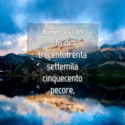 Picture 04 - Numeri 31:43 RIV - fu di trecentotrenta settemila cinquecento - Bible Verse Picture