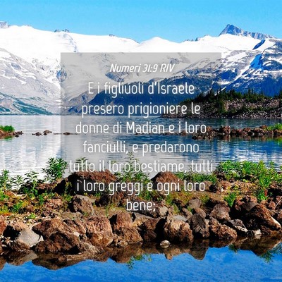 Picture 04 - Numeri 31:9 RIV - E i figliuoli d’Israele presero prigioniere le - Bible Verse Picture