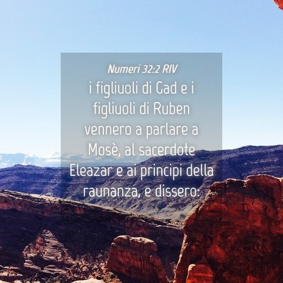 Picture 04 - Numeri 32:2 RIV - i figliuoli di Gad e i figliuoli di Ruben vennero - Bible Verse Picture