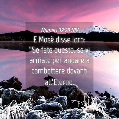 Picture 04 - Numeri 32:20 RIV - E Mosè disse loro: “Se fate questo, se vi - Bible Verse Picture