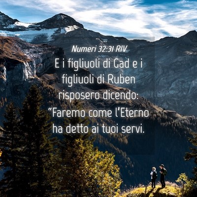 Picture 04 - Numeri 32:31 RIV - E i figliuoli di Gad e i figliuoli di Ruben - Bible Verse Picture
