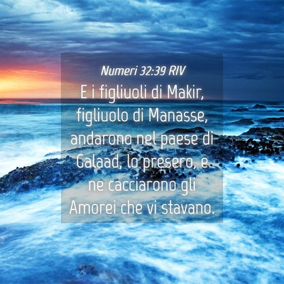 Picture 04 - Numeri 32:39 RIV - E i figliuoli di Makir, figliuolo di Manasse, - Bible Verse Picture