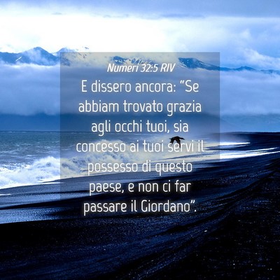 Picture 04 - Numeri 32:5 RIV - E dissero ancora: “Se abbiam trovato grazia - Bible Verse Picture