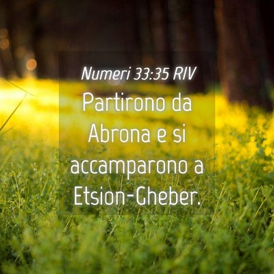 Picture 04 - Numeri 33:35 RIV - Partirono da Abrona e si accamparono a - Bible Verse Picture