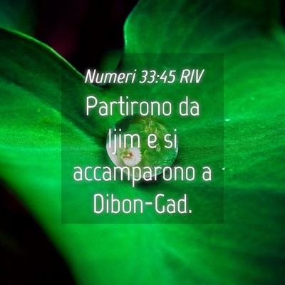 Picture 04 - Numeri 33:45 RIV - Partirono da Ijim e si accamparono a - Bible Verse Picture
