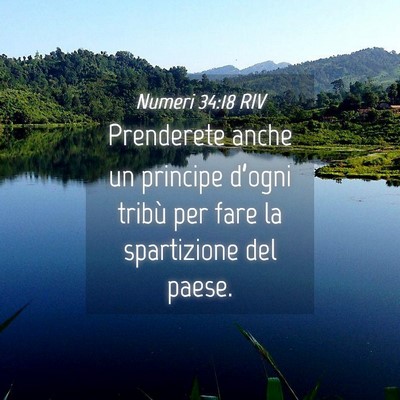 Picture 04 - Numeri 34:18 RIV - Prenderete anche un principe d’ogni tribù per - Bible Verse Picture