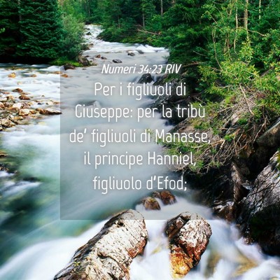 Picture 04 - Numeri 34:23 RIV - Per i figliuoli di Giuseppe: per la tribù de’ - Bible Verse Picture