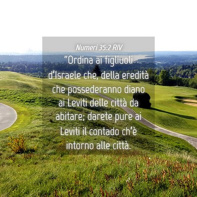 Picture 04 - Numeri 35:2 RIV - “Ordina ai figliuoli d’Israele che, della - Bible Verse Picture