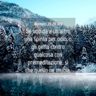 Picture 04 - Numeri 35:20 RIV - Se uno dà a un altro una spinta per odio, o gli - Bible Verse Picture