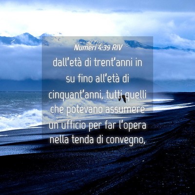 Picture 04 - Numeri 4:39 RIV - dall’età di trent’anni in su fino all’età - Bible Verse Picture