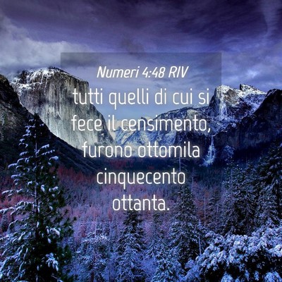 Picture 04 - Numeri 4:48 RIV - tutti quelli di cui si fece il censimento, furono - Bible Verse Picture