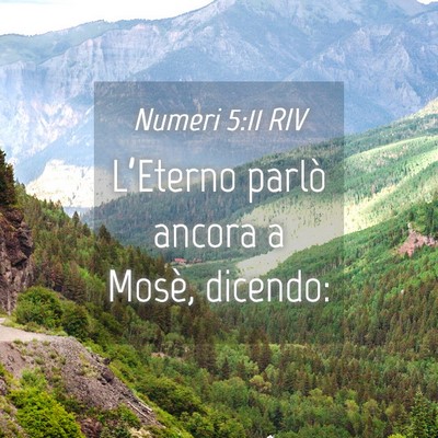 Picture 04 - Numeri 5:11 RIV - L’Eterno parlò ancora a Mosè, - Bible Verse Picture