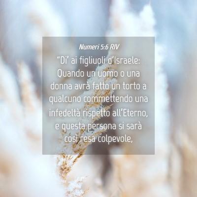 Picture 04 - Numeri 5:6 RIV - “Di’ ai figliuoli d’Israele: Quando un uomo - Bible Verse Picture