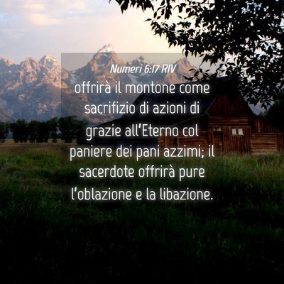 Picture 04 - Numeri 6:17 RIV - offrirà il montone come sacrifizio di azioni di - Bible Verse Picture