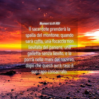 Picture 04 - Numeri 6:19 RIV - Il sacerdote prenderà la spalla del montone, - Bible Verse Picture