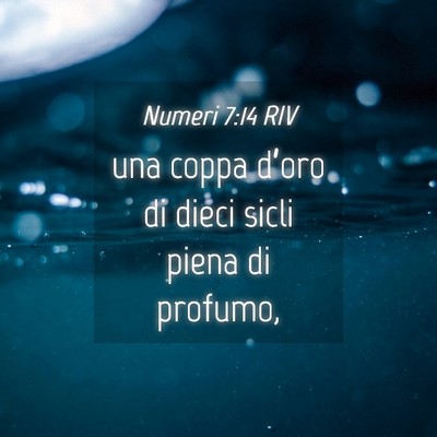 Picture 04 - Numeri 7:14 RIV - una coppa d’oro di dieci sicli piena di - Bible Verse Picture