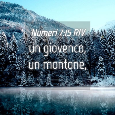 Picture 04 - Numeri 7:15 RIV - un giovenco, un - Bible Verse Picture