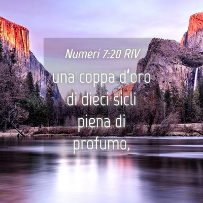 Picture 04 - Numeri 7:20 RIV - una coppa d’oro di dieci sicli piena di - Bible Verse Picture