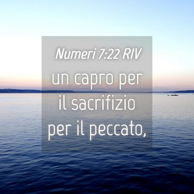 Picture 04 - Numeri 7:22 RIV - un capro per il sacrifizio per il - Bible Verse Picture