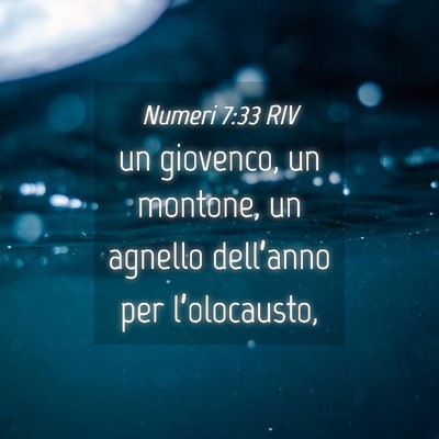 Picture 04 - Numeri 7:33 RIV - un giovenco, un montone, un agnello dell’anno - Bible Verse Picture