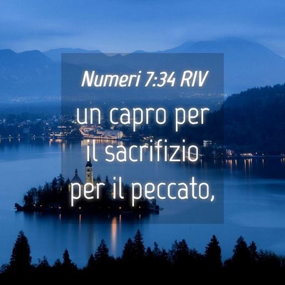 Picture 04 - Numeri 7:34 RIV - un capro per il sacrifizio per il - Bible Verse Picture