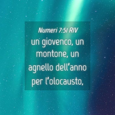 Picture 04 - Numeri 7:51 RIV - un giovenco, un montone, un agnello dell’anno - Bible Verse Picture