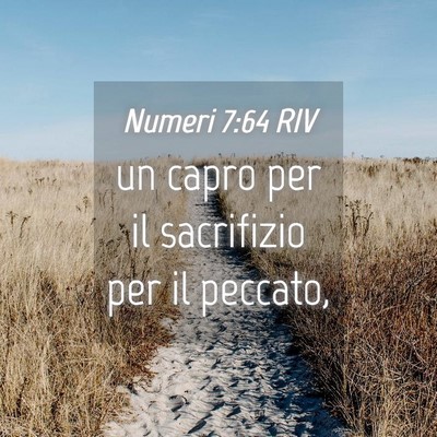 Picture 04 - Numeri 7:64 RIV - un capro per il sacrifizio per il - Bible Verse Picture