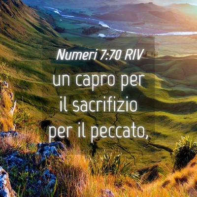 Picture 04 - Numeri 7:70 RIV - un capro per il sacrifizio per il - Bible Verse Picture