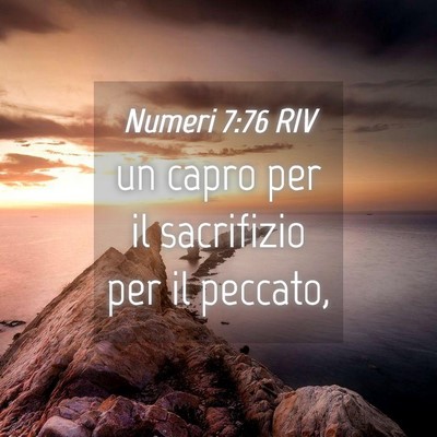 Picture 04 - Numeri 7:76 RIV - un capro per il sacrifizio per il - Bible Verse Picture