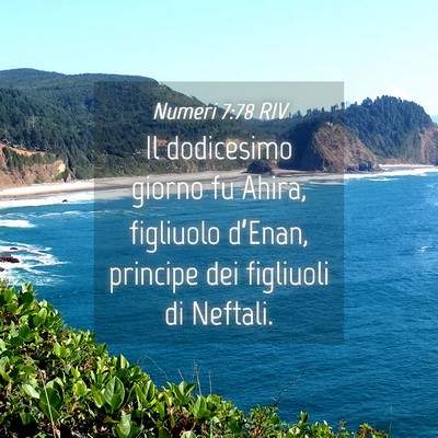 Picture 04 - Numeri 7:78 RIV - Il dodicesimo giorno fu Ahira, figliuolo - Bible Verse Picture
