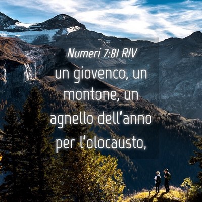 Picture 04 - Numeri 7:81 RIV - un giovenco, un montone, un agnello dell’anno - Bible Verse Picture