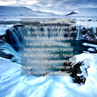 Picture 04 - Numeri 8:19 RIV - E ho dato in dono ad Aaronne ed ai suoi figliuoli - Bible Verse Picture