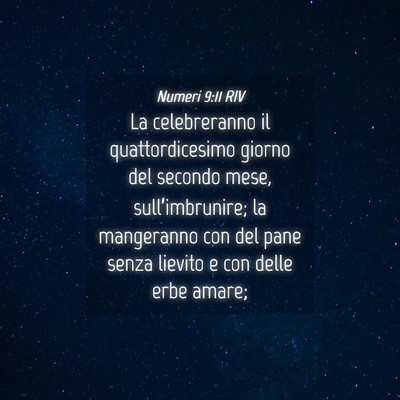 Picture 04 - Numeri 9:11 RIV - La celebreranno il quattordicesimo giorno del - Bible Verse Picture