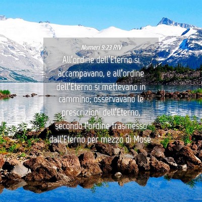 Picture 04 - Numeri 9:23 RIV - All’ordine dell’Eterno si accampavano, e - Bible Verse Picture